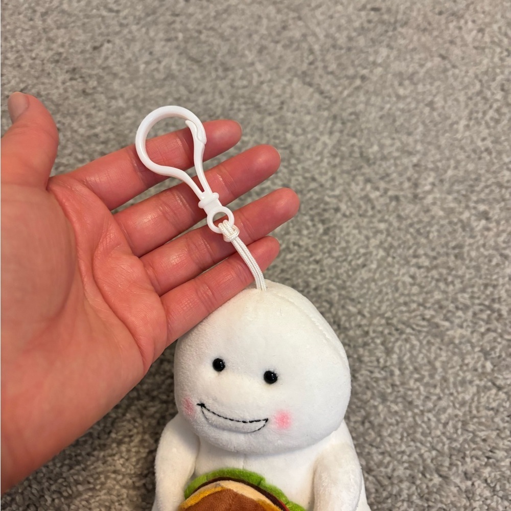 3/$45 White Plush Toy with Burger - Picture 3 of 3